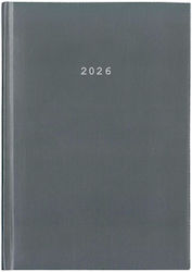 Next Agenda 2026 Basic Zilnic Legată Gri 17x25cm Posibilitate de Personalizare