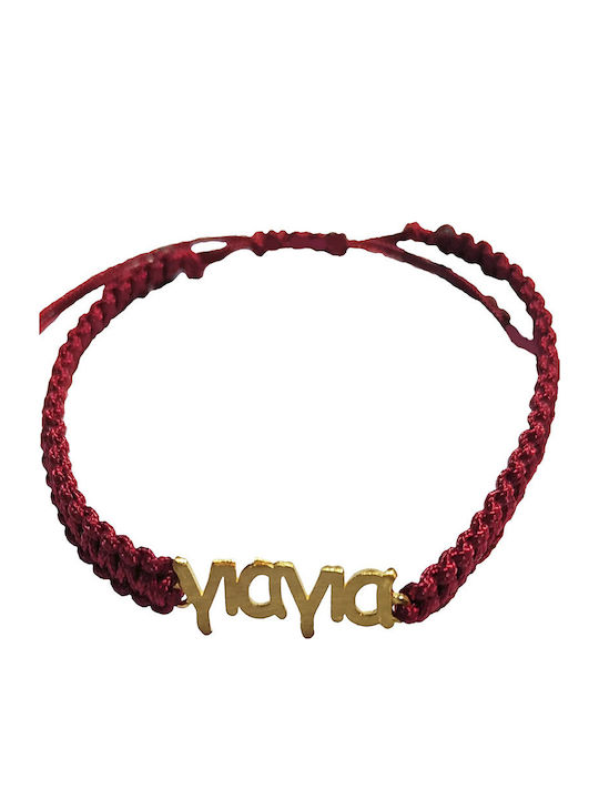 Theodora's Jewellery Γυναικείο Βραχιόλι με Κορδόνι