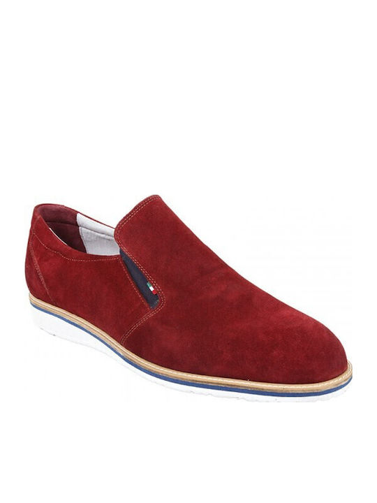 Leder Herren Freizeitschuhe Rot
