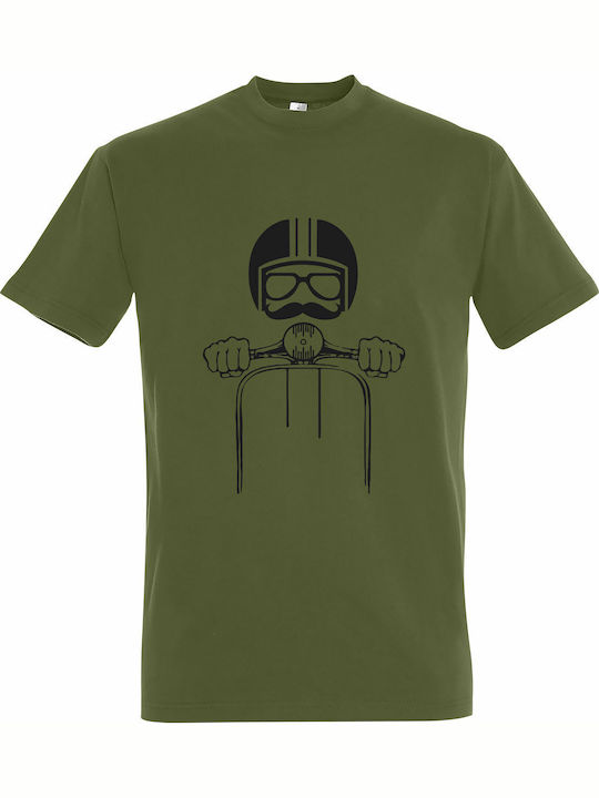 Bluze Imprimate Unisex Vespa Rider Light Amry