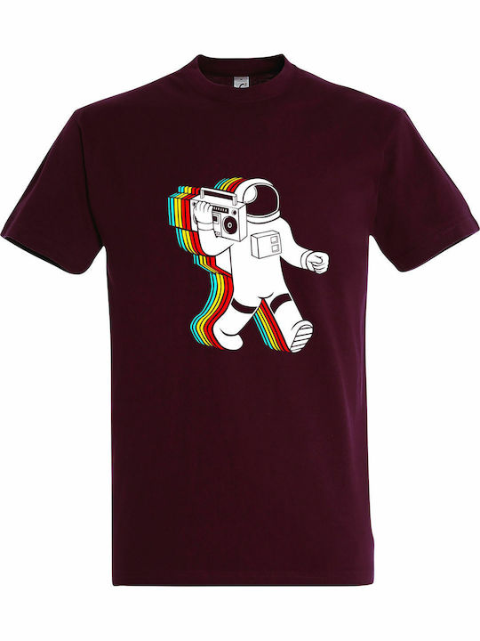 Unisex T-shirt Space DJ Burgundy