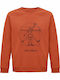 Sweatshirt Unisex Organic "just Drew It Jordan" Sweet Orange