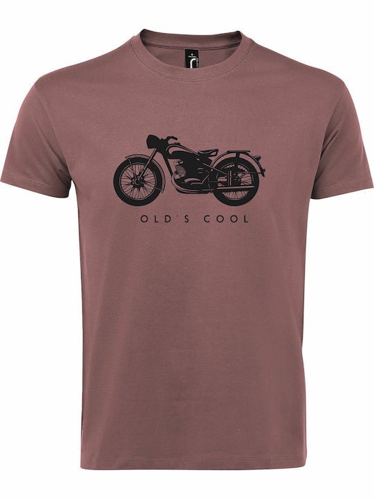 Unisex T-shirt Old Is Cool Vinyl Stamp Pink