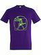 T-shirt Unisex "leonardo Da Vinci Rock Man" Dark Purple