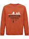 Unisex Organic Cotton Printed Blouse Stranger Things Upside Down Sweet Orange