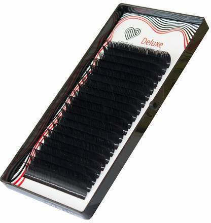 Lovely Deluxe False Eyelashes 0.07 / Shape C 7-12mm Black