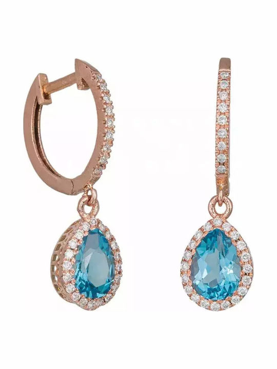 Earrings made of Gold 18K with Diamond