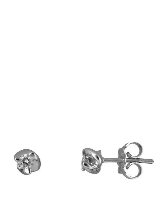 Cercei din White Gold cu Diamant
