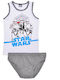 Disney Star Wars Kids' Set Brief with Undershirt White
