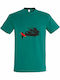 Unisex T-Shirt "Stop War Tanks Surfer Street Art" Smaragdgrün
