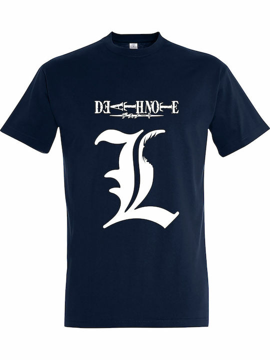 T-shirt Unisex " Death Note L Manga " French Navy