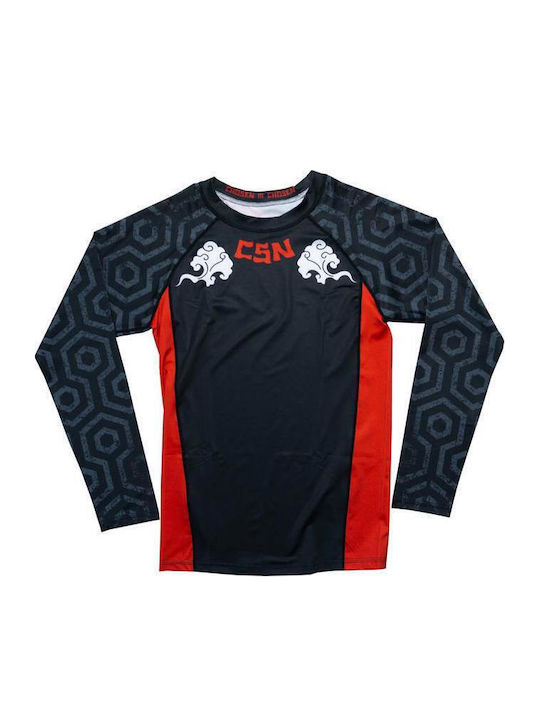 Chosen Ανδρική Μακρυμάνικη Μπλούζα CHRS119 για Jiu-Jitsu Μαύρη