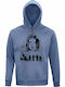 Unisex Bio-Baumwolle Hoodie Stranger Things Eleven Ihre Freunde Blau Indigo