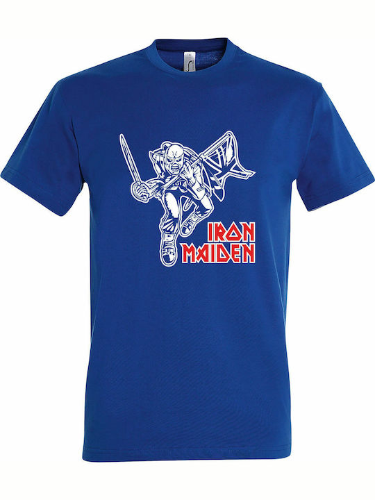T-shirt Unisex " Iron Maiden Trooper " Royal Blue