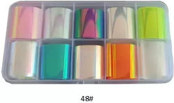 Ff Selections Folien Für Nageldesign Set Nr.48 10 Stück – 2,5cm