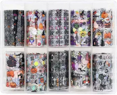 Ff Selections Folii Pentru Unghii Halloween Set 10 Bucăți 4cm