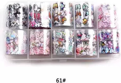 Ff Selections Foils Νυχιών Πεταλούδες Σετ 10 Τμχ – 2.5cm
