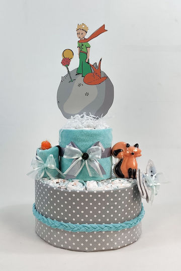 Dama Koupa Diaper Cake din Lemn pentru Băiat