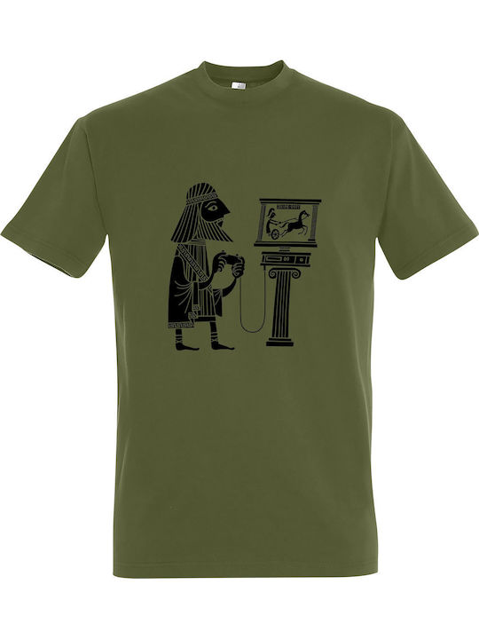 T-shirt Унисекс Ancient Greek Gamer Светло Каки