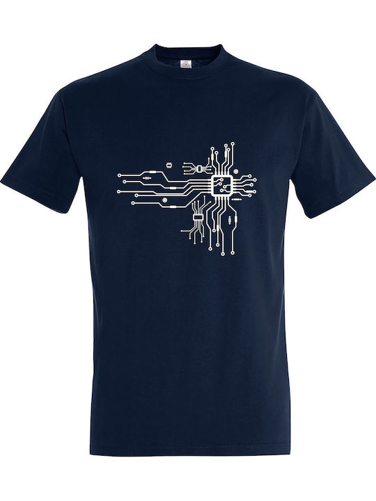 T-shirt Unisex " Cpu Heart " French Navy