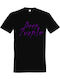 T-shirt Унисекс "Дийп Пърпъл" Черен