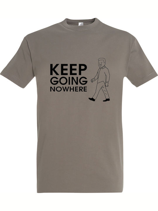 T-shirt Unisex " Keep Going Nowhere " Light Khaki