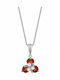Halskette Granat Diamanten Brillant Weißgold K18 Kl036491