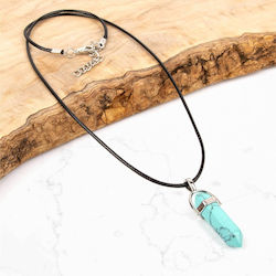 Myga Crystal Pendant Necklace Turquoise