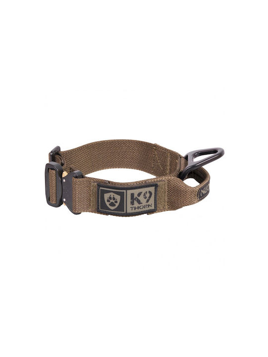 K9 Thorn Ошийник За Куче Bravo 45mm Дръжка Метално Закопчаване Cobra Кафяв Coyote Large 40-55cm