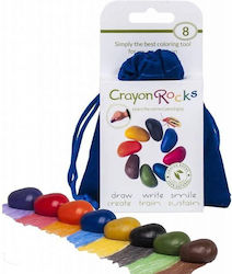 Crayon Rocks 8 Crayons In Blue Velvet Bag