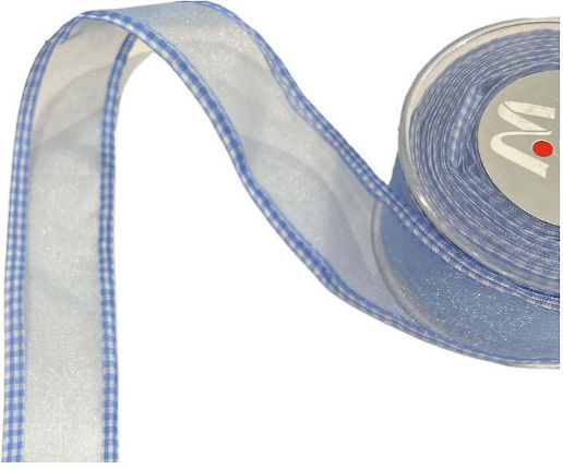 Markas Organza Ribbon 38mm x 9m Light Blue 48365