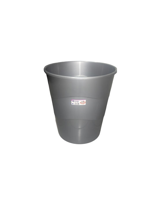 Coș de Gunoi de Birou din Plastic 14l Biomes Argintiu