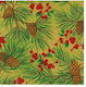 Xαρτοπετσέτες Cocktail Evergreen Berries Gold 12.5x12.5cm Caspari 20 Tεμάχια