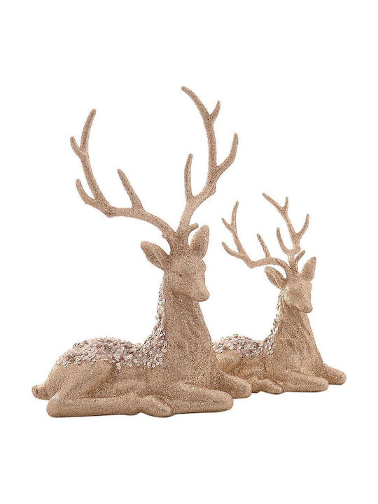 Atmosphera Figurine de Crăciun Cerb Bej Așezat ...