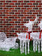 Bakaji Bakaji Sleigh Reindeer Christmas 3D Lighted 240 LED Cool White Outdoor Batteries