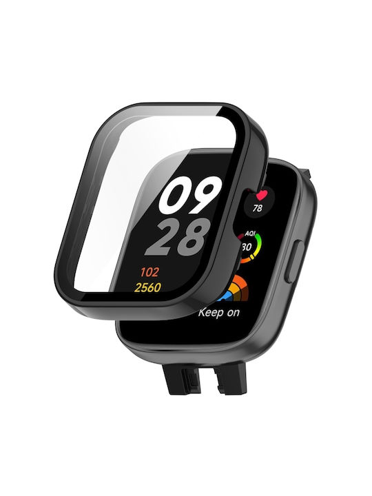 Integrated Watch Protective Case Πλαστική Θήκη με Τζαμάκι σε Μαύρο χρώμα για Redmi Watch 3 Integrated Watch Protective Case Πλαστική Θήκη με Τζαμάκι σε Μαύρο χρώμα για Redmi Watch 3