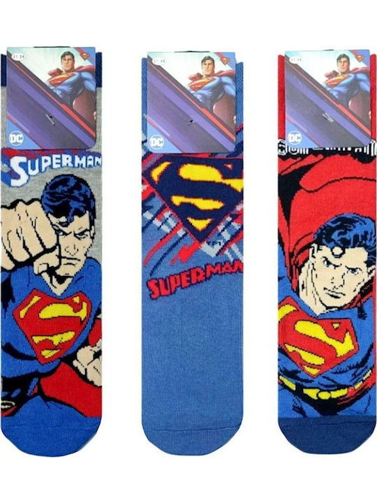 Disney Παιδικές Κάλτσες Superman Πολύχρωμες 3 Ζ...