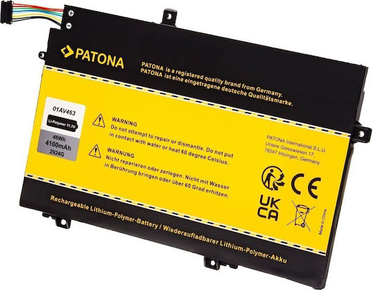 Patona Compatible Battery for Lenovo ThinkPad LENOVO Thinkpad L480, L580, L590 with 4100mAh