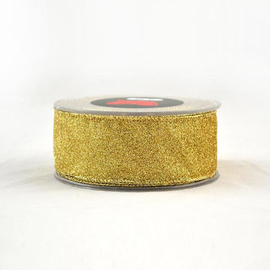 Коледна Лента Полиестерна Златиста Gold Dust 6,7см X 9м 229.001.0135.04
