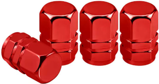 Set Car Valve Caps 4pcs G0034 Red