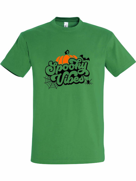 Unisex T-shirt Spooky Vibes Halloween Vibes Green