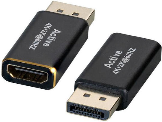 EFB Конвертор DisplayPort мъжки към HDMI женски Черен 1бр