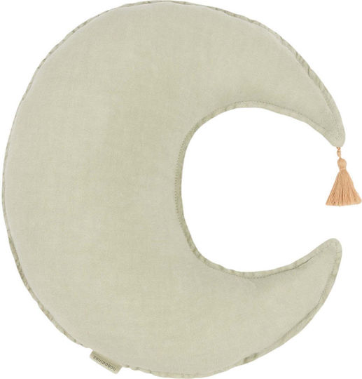 Kids Throw Pillow Moon Little Green Matcha 939272