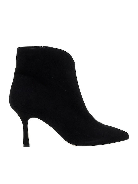 Suede Γυναικεία Μποτάκια Μαύρα