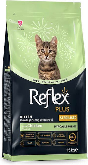 Reflex Plus Ξηρά Τροφή για Ανήλικες Στειρωμένες Γάτες με Κοτόπουλο 1.5kg