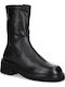 Leather Women's Ankle Boots Black