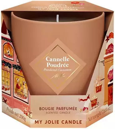My Jolie Candle Χριστουγεννιάτικο Κερί Καφέ 8x8εκ.