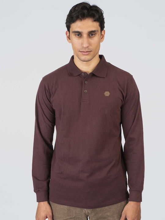 Polo Short Sleeve Burgundy Blouse