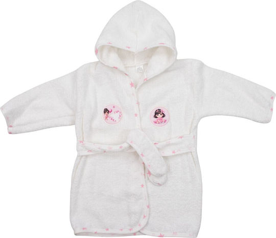 Iggy Kids Hooded Bathrobe White