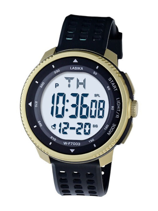 Digital Men's Watch 56mm Battery with Rubber St...